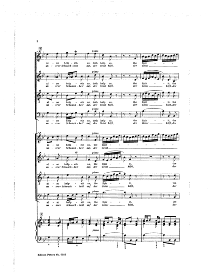 Motet II BWV 226 (The Spirit also helpeth us) 4-Part scores gallery preview page 3
