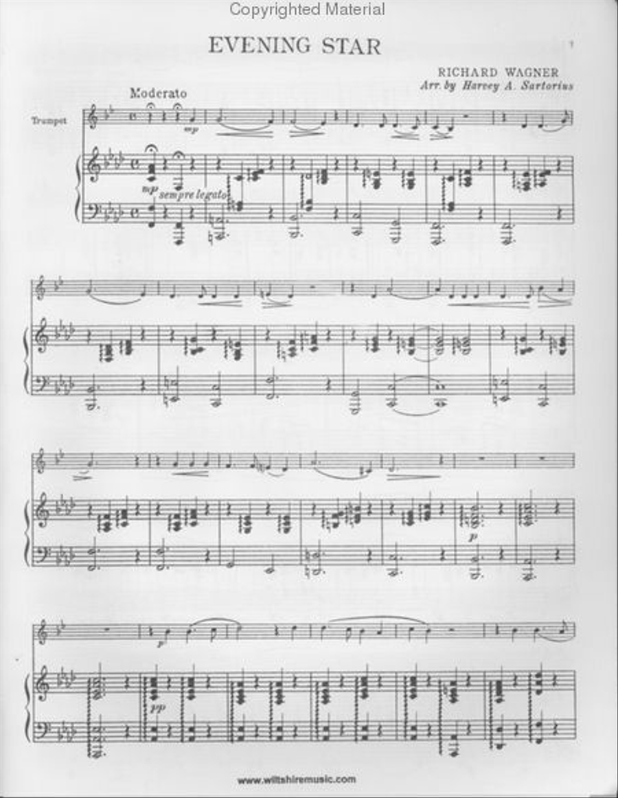 Evening Song Trumpet Solo scores gallery preview page 2