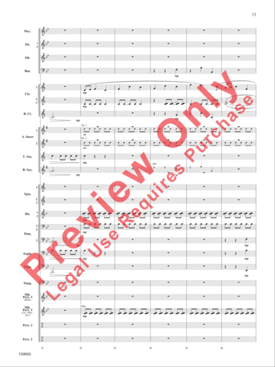Eternal Flame Concert Band scores gallery preview page 14