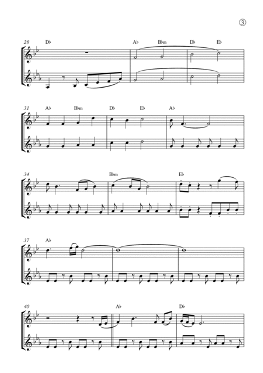 My Girl Brass Duet scores gallery preview page 3