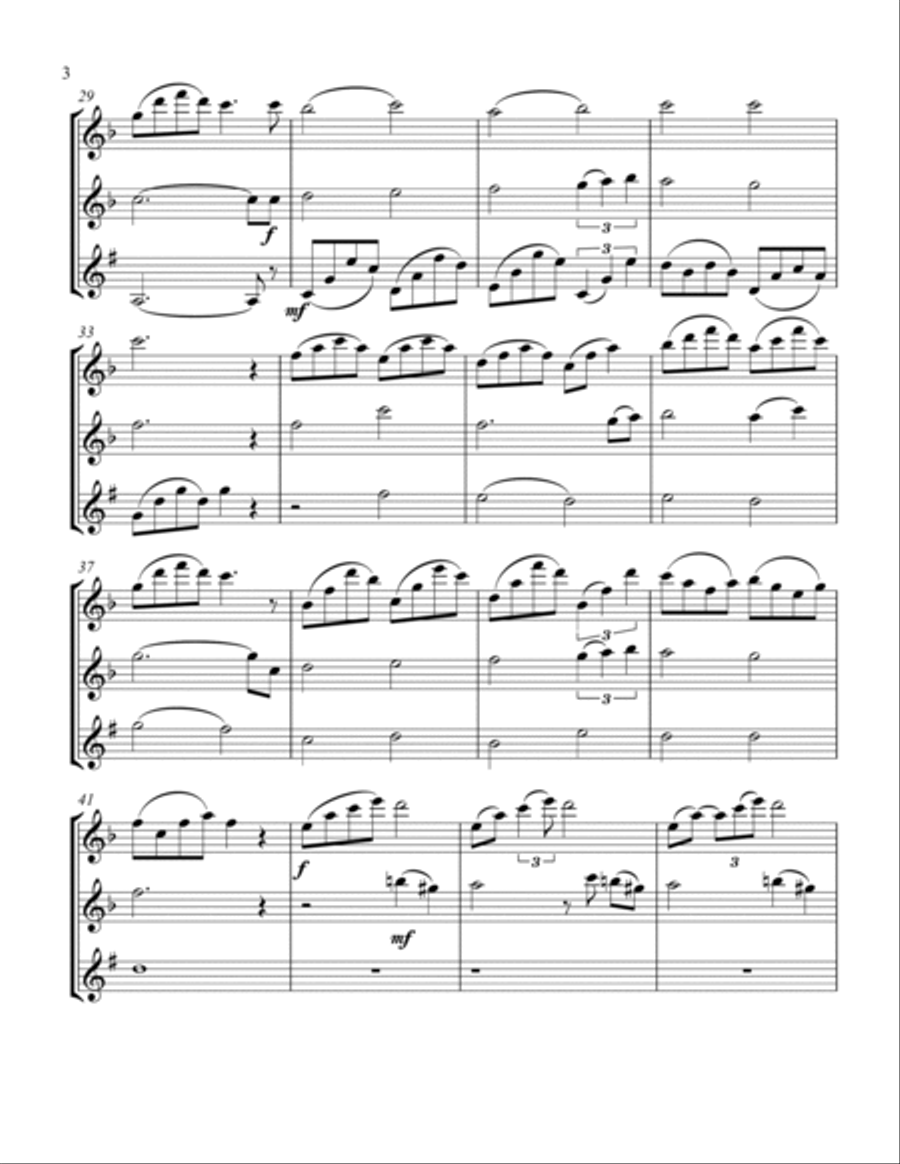 Can't Help Falling In Love Woodwind Trio scores gallery preview page 4