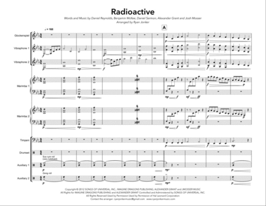Radioactive Percussion Ensemble scores gallery preview page 1