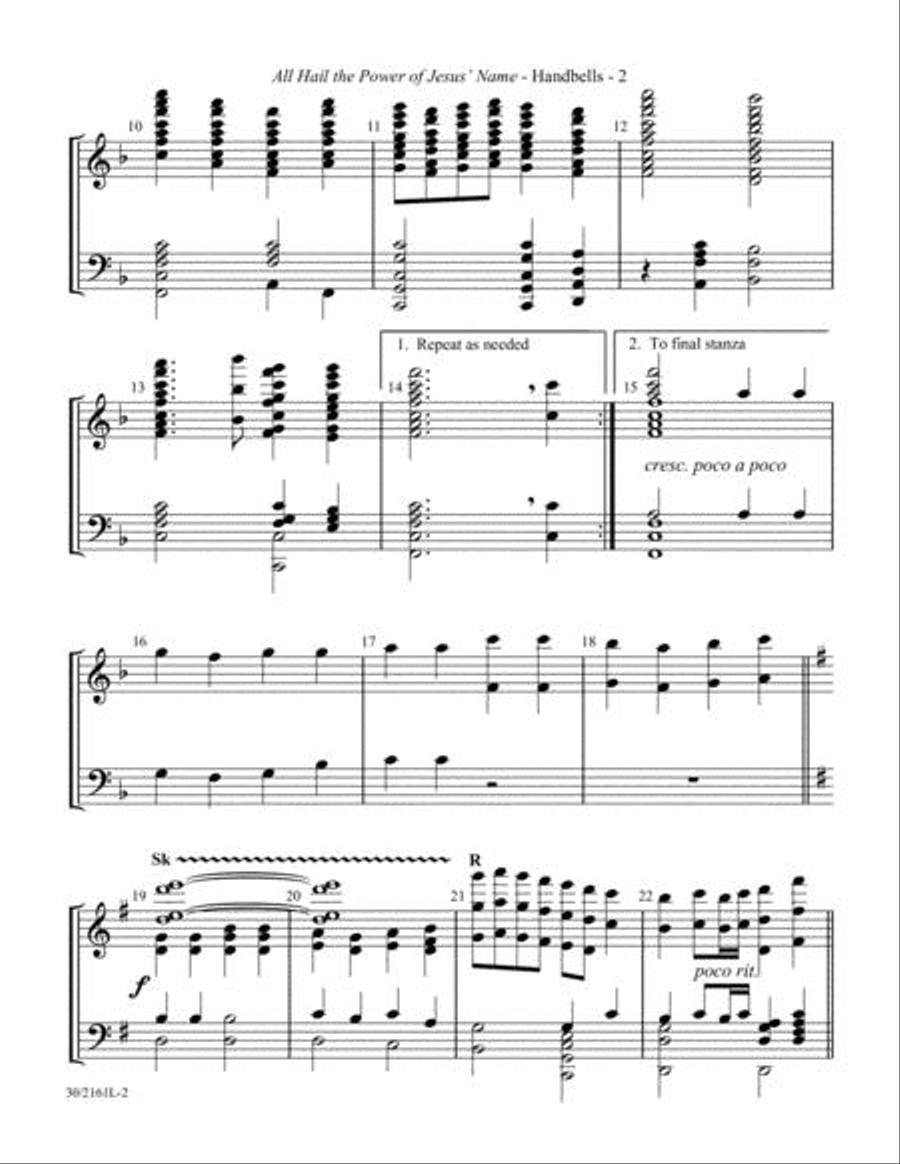 Enhancements for Congregational Singing - Handbell Part (reproducible) 5-Octaves scores gallery preview page 4