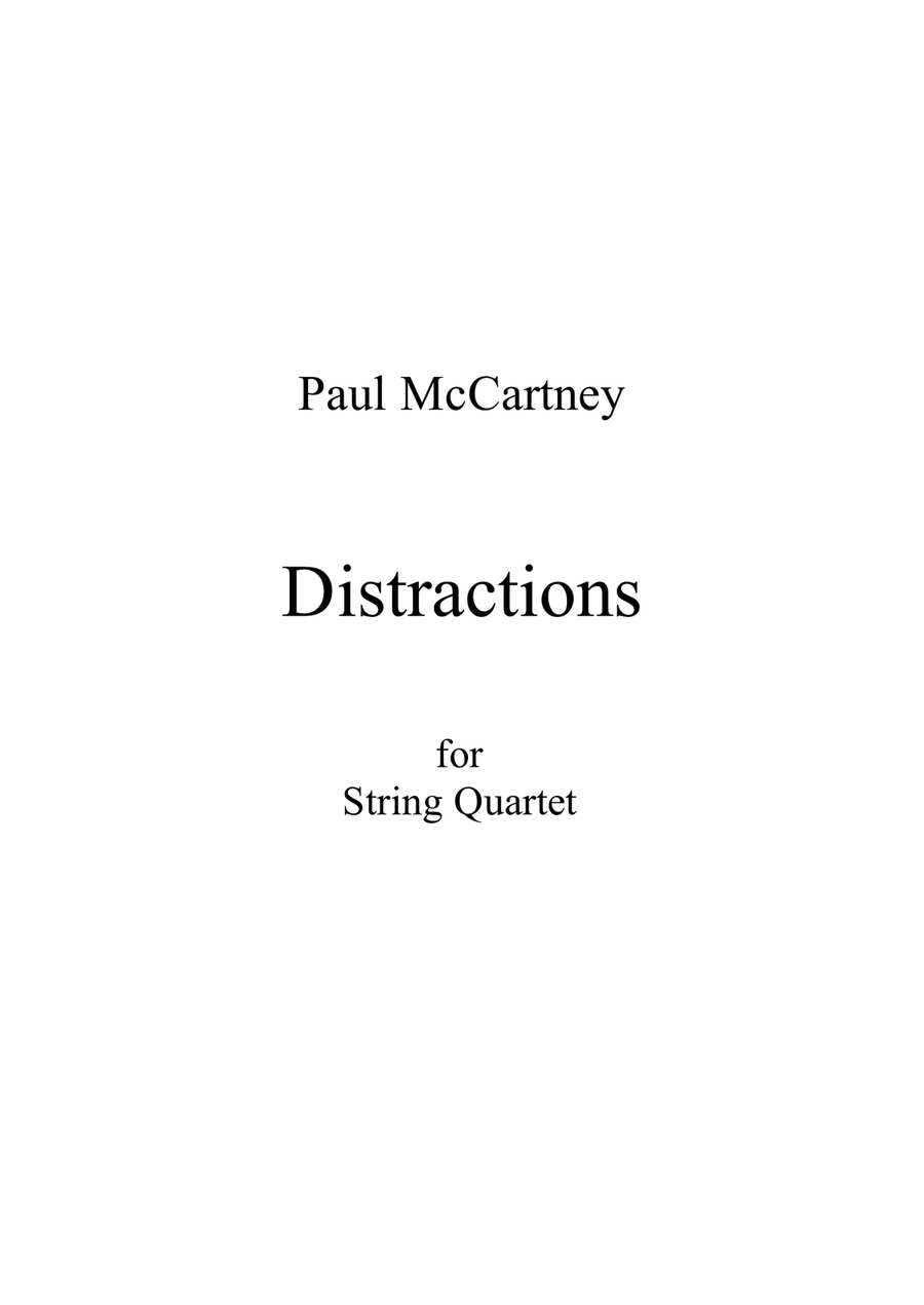 Distractions String Quartet scores gallery preview page 1
