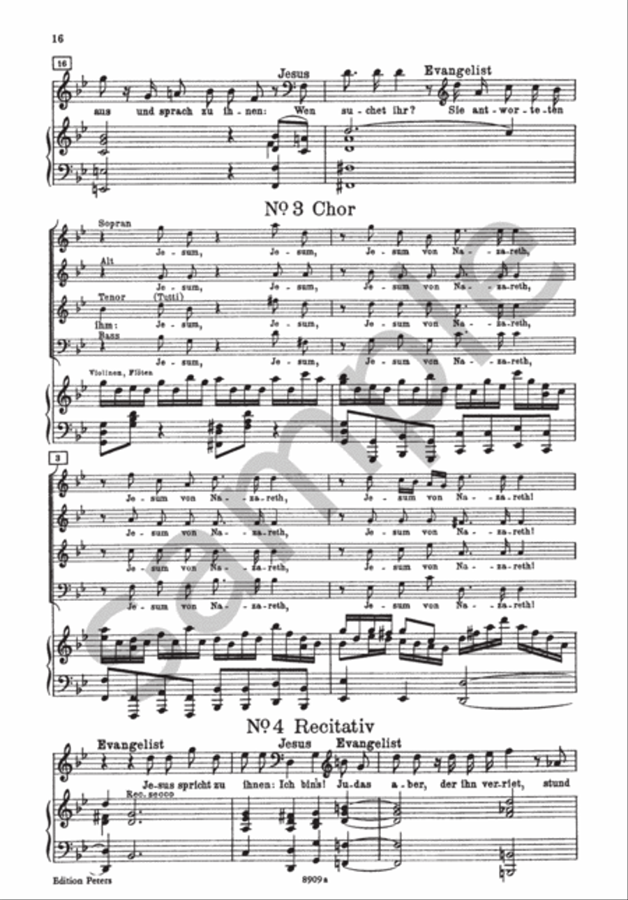 St John Passion BWV 245 (Vocal Score) 4-Part scores gallery preview page 10