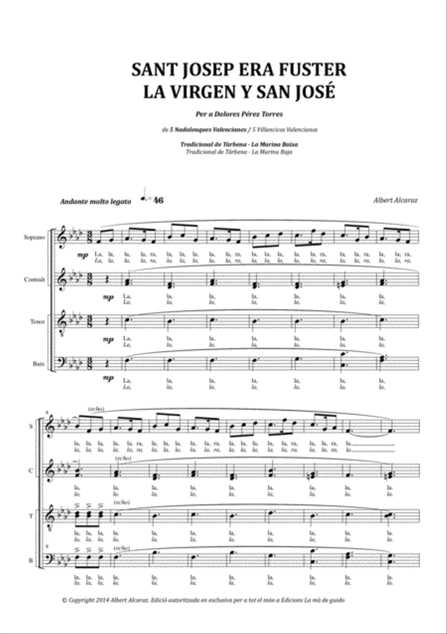 Sant Josep era fuster Sant Josep era fuster 4-Part scores gallery preview page 3