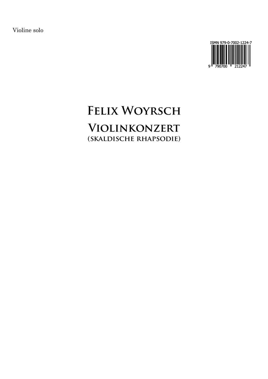 Skaldische Rhapsodie, Violinkonzert op. 50 Violin Solo scores gallery preview page 1