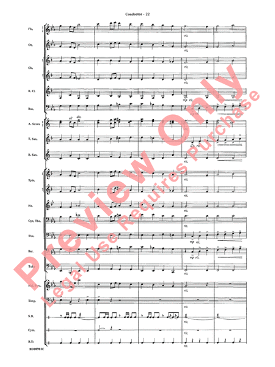 Crestar Overture Crestar Overture Concert Band scores gallery preview page 25