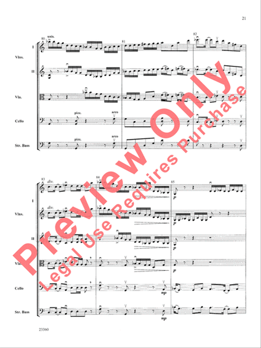 Folk Tune Air and Fiddler's Fury String Orchestra scores gallery preview page 22