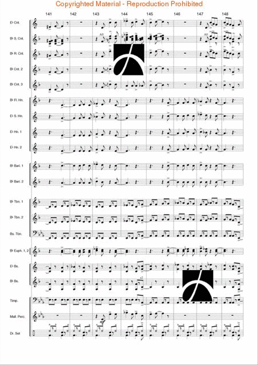 Marching Blues Marching Blues Concert Band scores gallery preview page 20