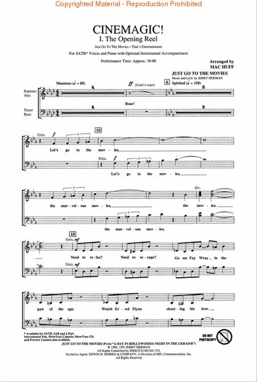 Cinemagic! – Hollywood's Best Movie Music (Medley) 4-Part scores gallery preview page 2