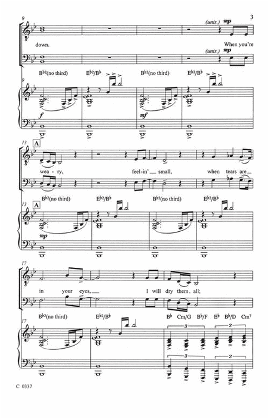 Bridge over Troubled Water TTBB scores gallery preview page 4