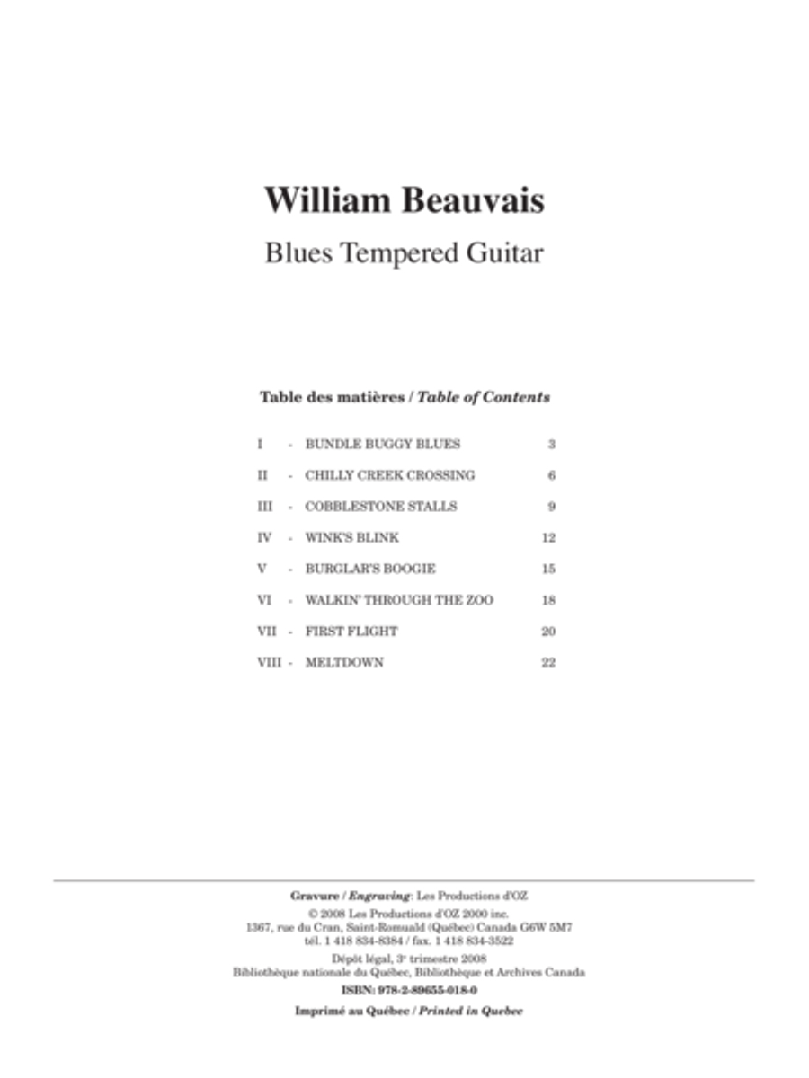 Blues Tempered Guitar Electric Guitar scores gallery preview page 1