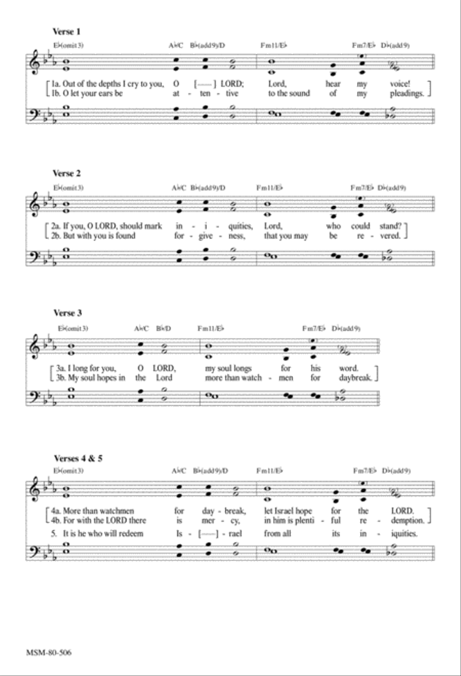 Psalm 130 Psalm 130 4-Part scores gallery preview page 2