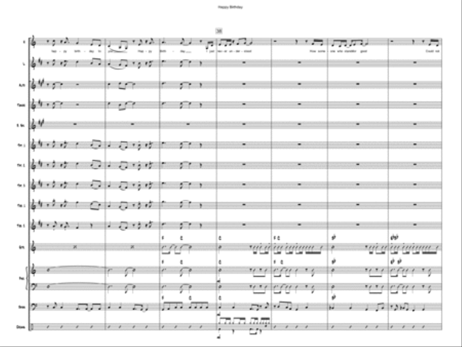 Happy Birthday Jazz Ensemble scores gallery preview page 6