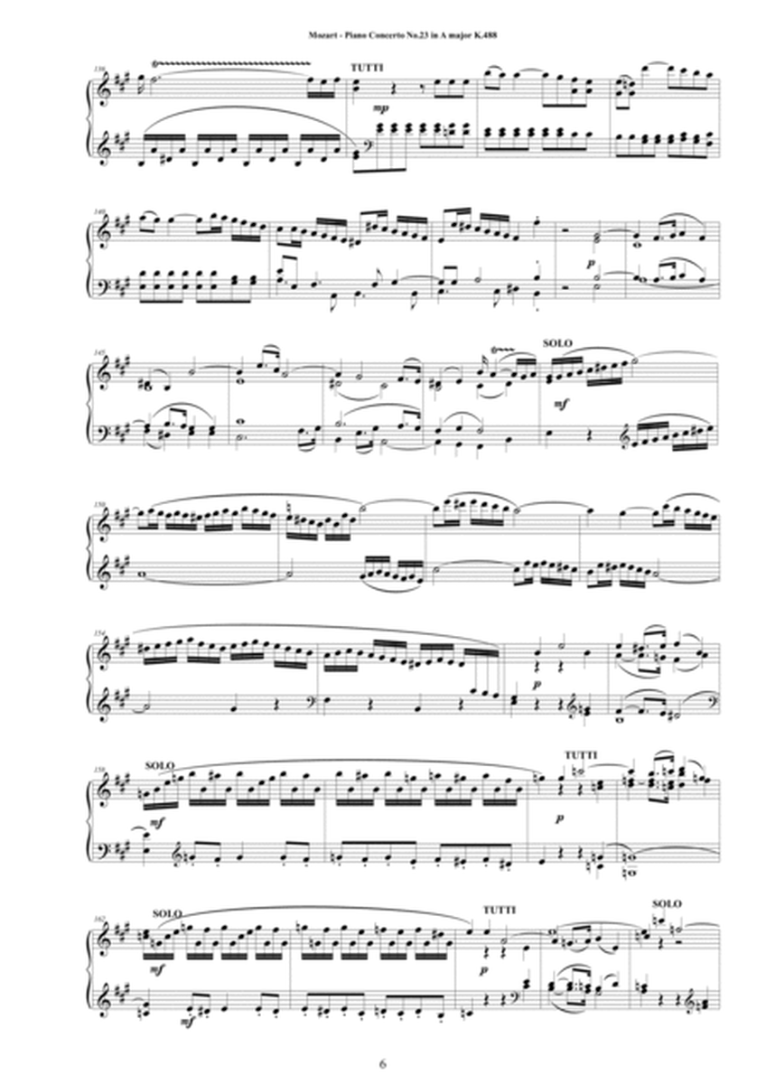 Mozart - Piano Concerto No.23 in A major K 488 - Piano version image number null