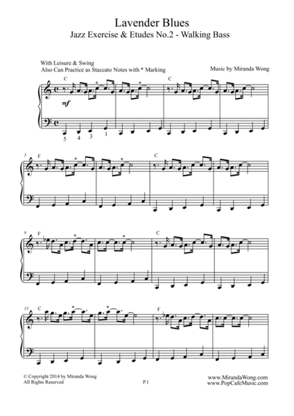 Improvisation Methods & Ideas for Piano Solo - Lavender Blues image number null
