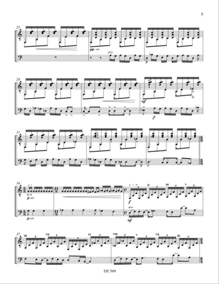 Five Dances Double Bass scores gallery preview page 6