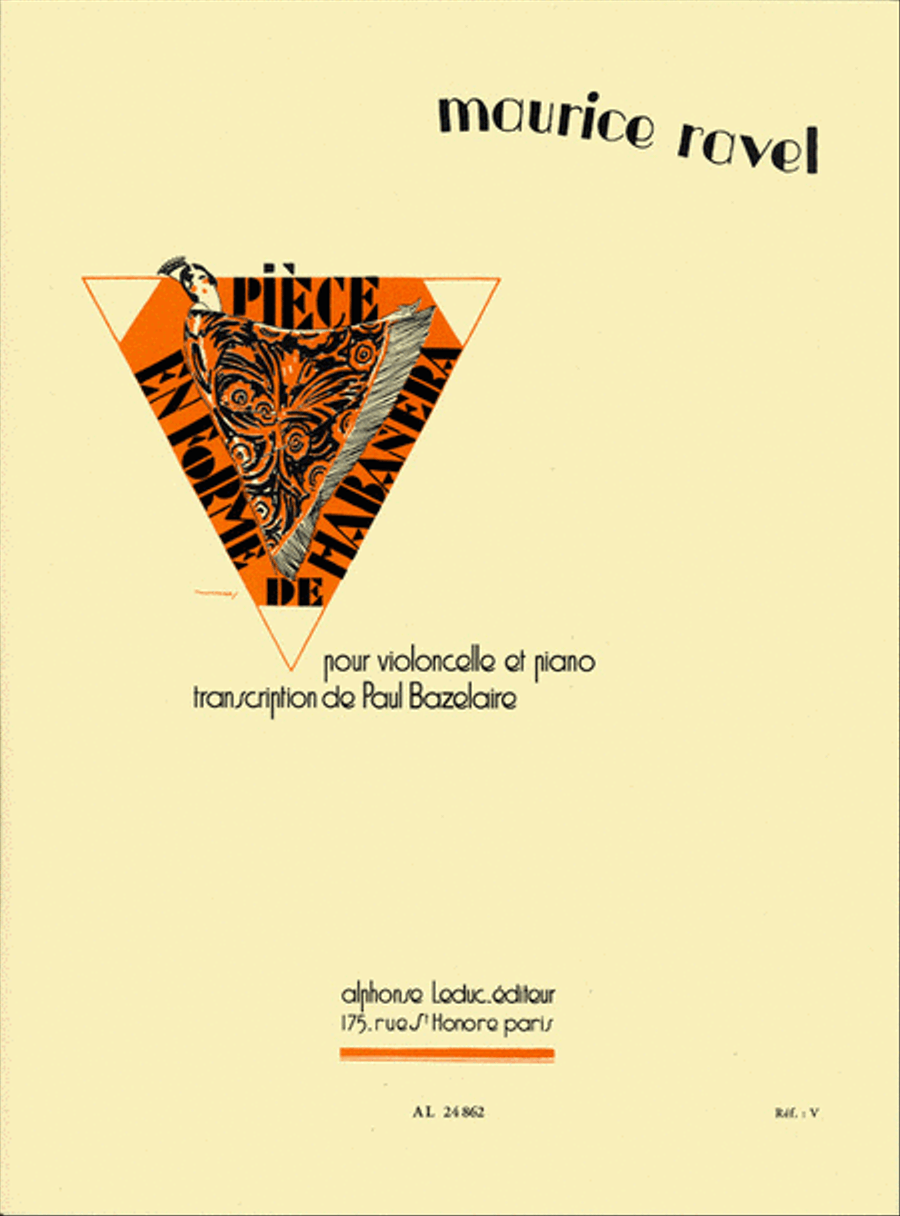 Piece En Forme De Habanera (cello) Cello scores gallery preview page 1