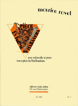 Book cover for Piece En Forme De Habanera (cello)