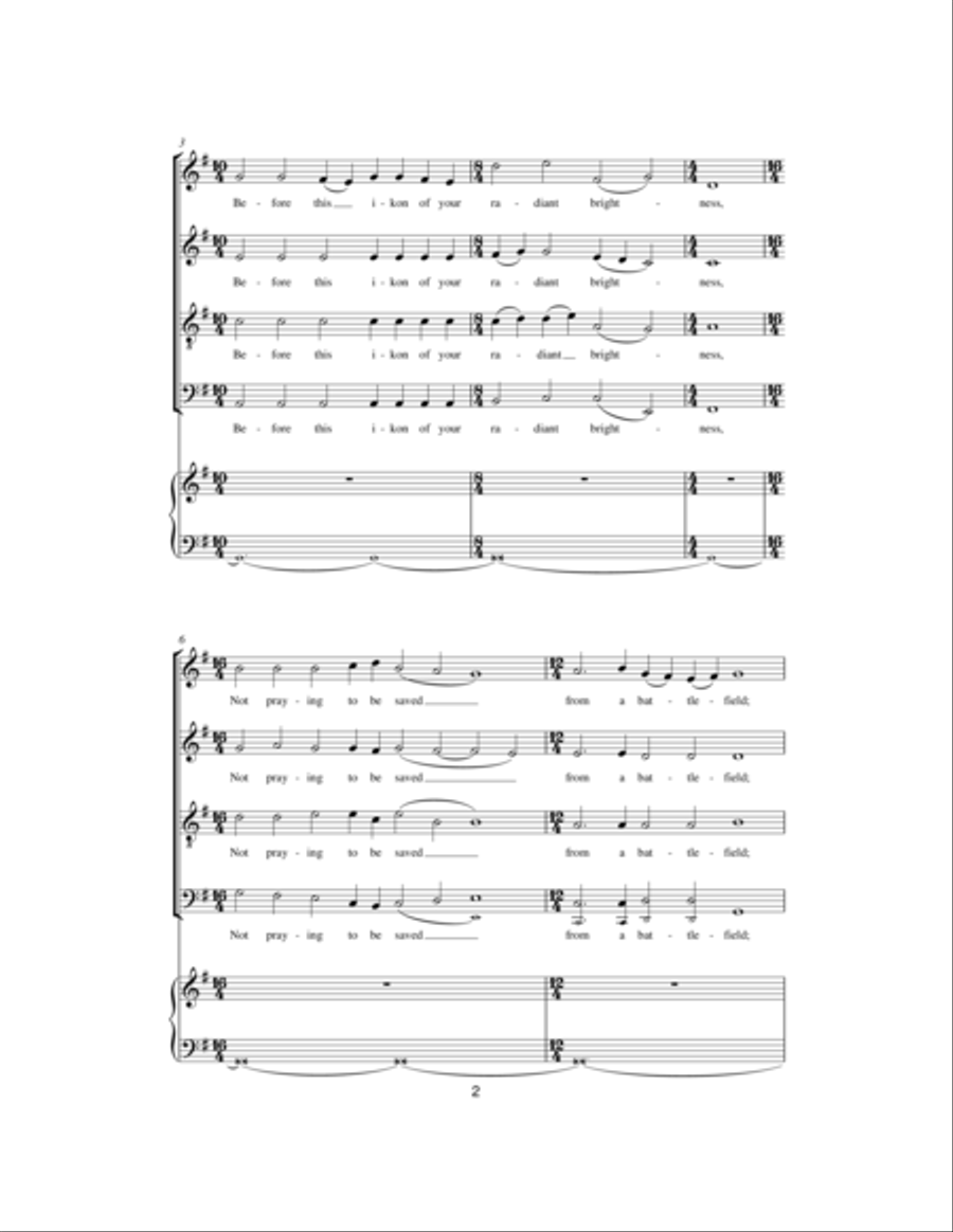 Mother Of God, Here I Stand 4-Part scores gallery preview page 2