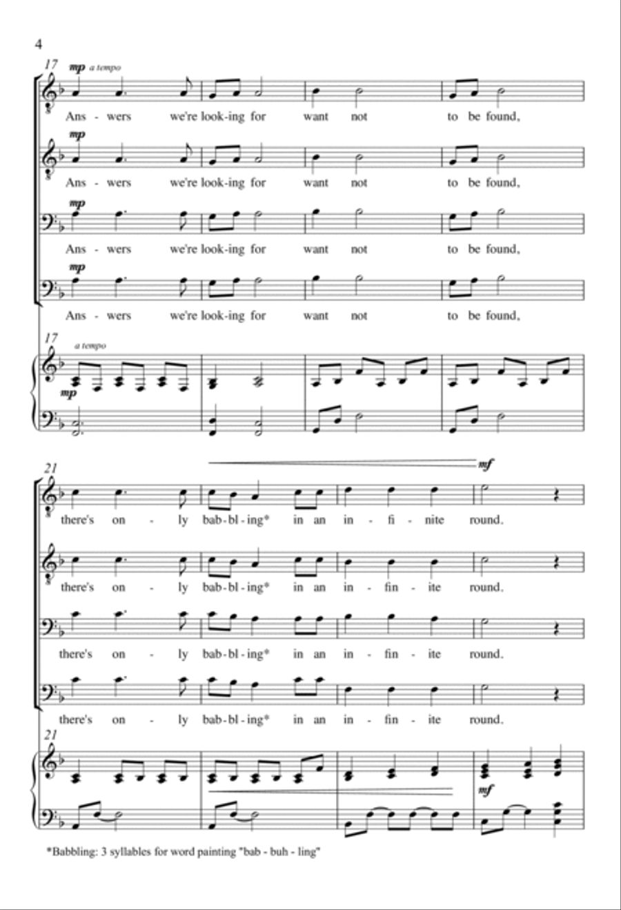 All We Want is Peace TTBB scores gallery preview page 2