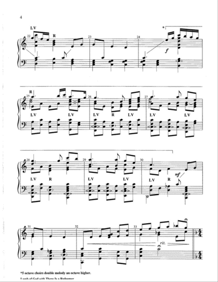 Lamb of God with There Is a Redeemer 5-Octaves scores gallery preview page 10