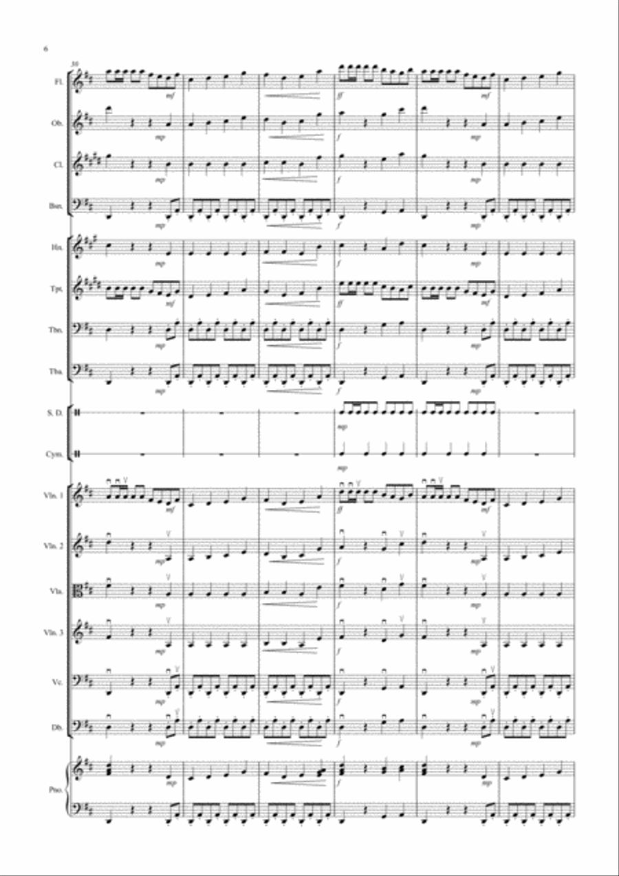 Trepak (Fantasia from Nutcracker) for School Orchestra Full Orchestra scores gallery preview page 6