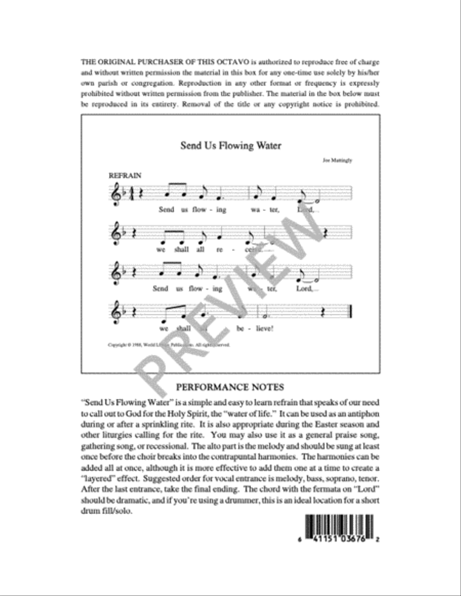 Send Us Flowing Water Choir scores gallery preview page 5