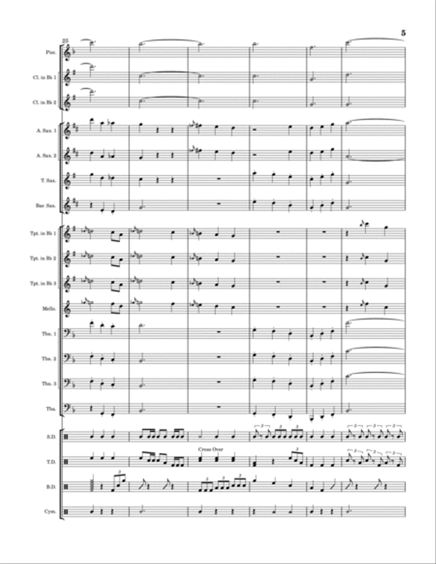 Are We Still Friends? Marching Band scores gallery preview page 5