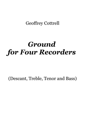 Book cover for Ground for four recorders