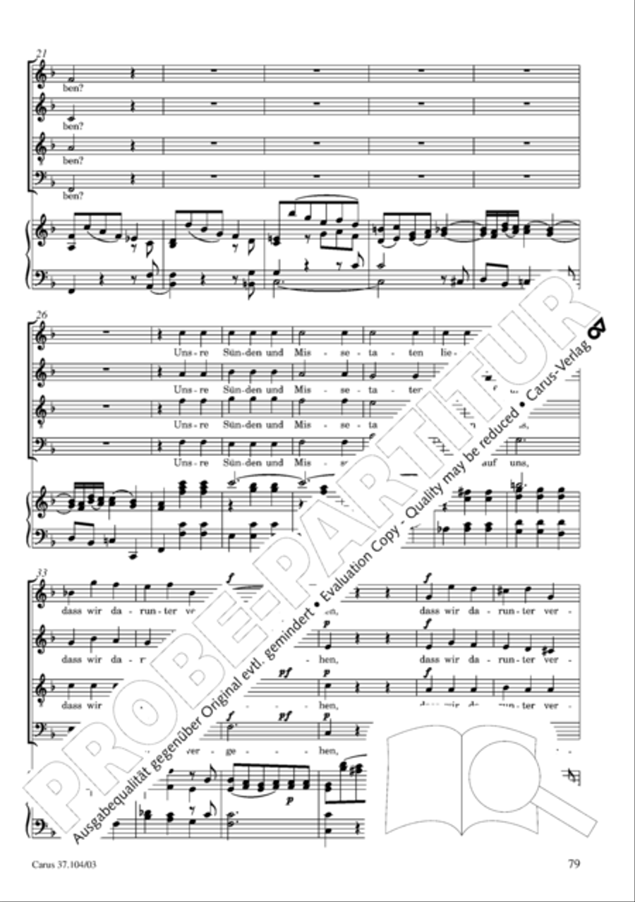 Ein Lammlein geht und tragt die Schuld 4-Part scores gallery preview page 80