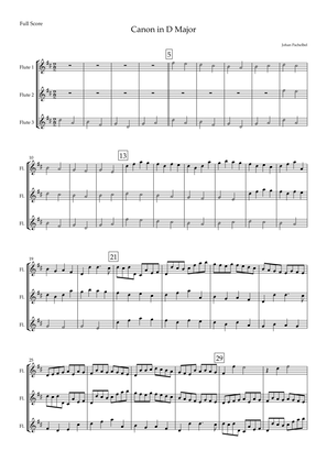 Canon in D Major (Johann Pachelbel) for Flute Trio