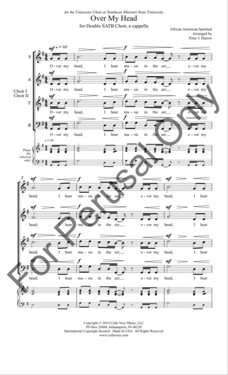Over My Head 4-Part scores gallery preview page 2