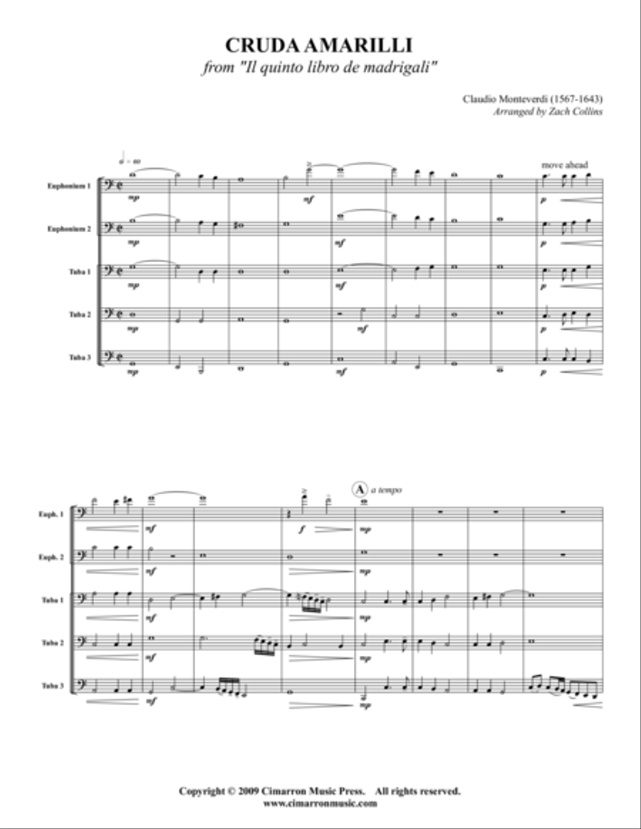Cruda amarilli Large Ensemble scores gallery preview page 1