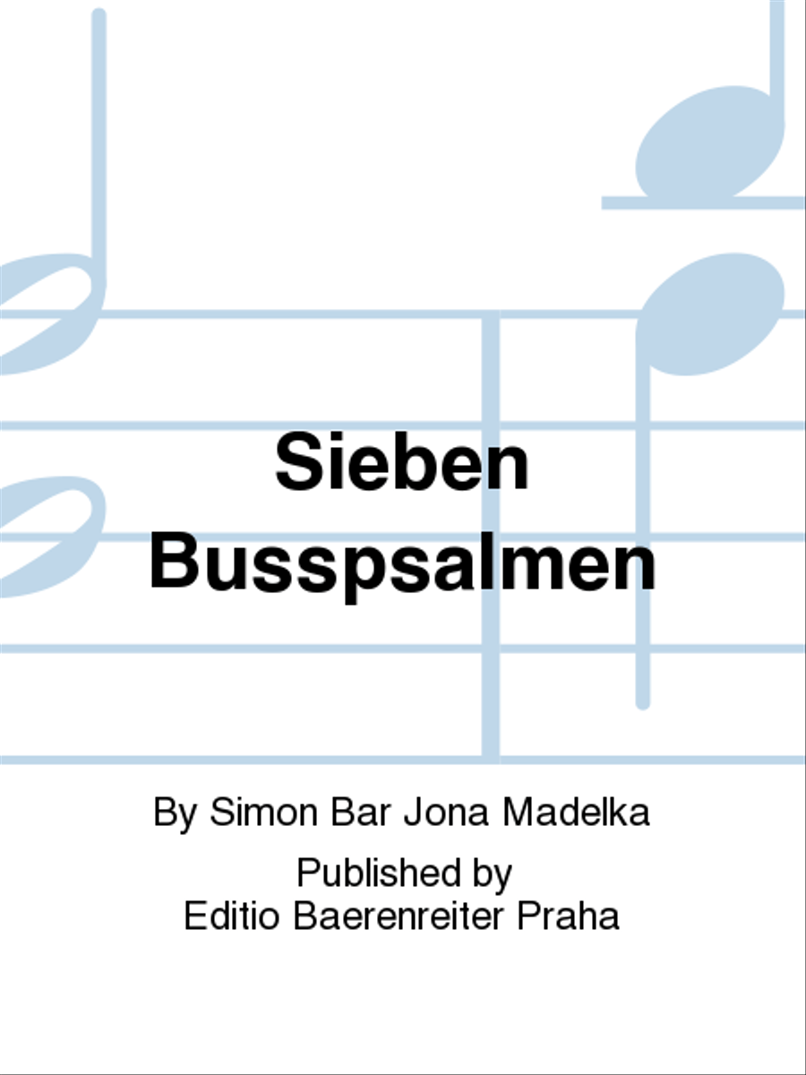 Sieben Bußpsalmen für fünf Stimmen Countertenor Voice scores gallery preview page 1
