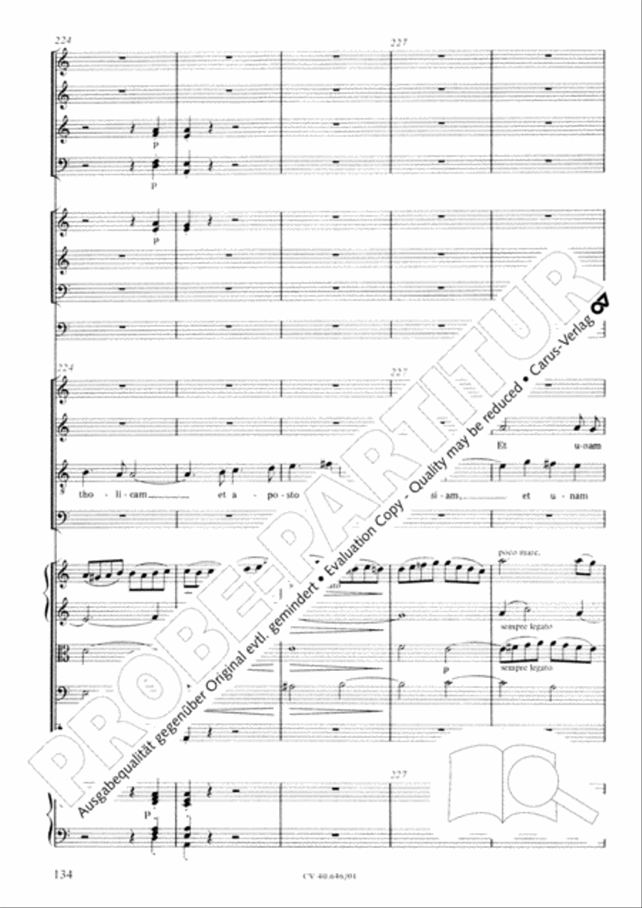 Mass in A Major (2 versions) STB scores gallery preview page 145