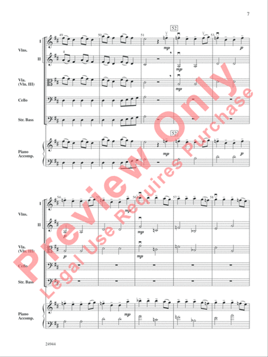 Concerto in D Concerto in D String Orchestra scores gallery preview page 8