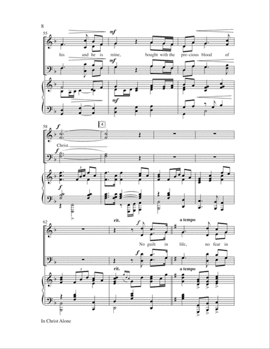 In Christ Alone 4-Part scores gallery preview page 8
