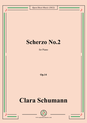 Book cover for Clara Schumann-Scherzo No.2,Op.14,for Piano