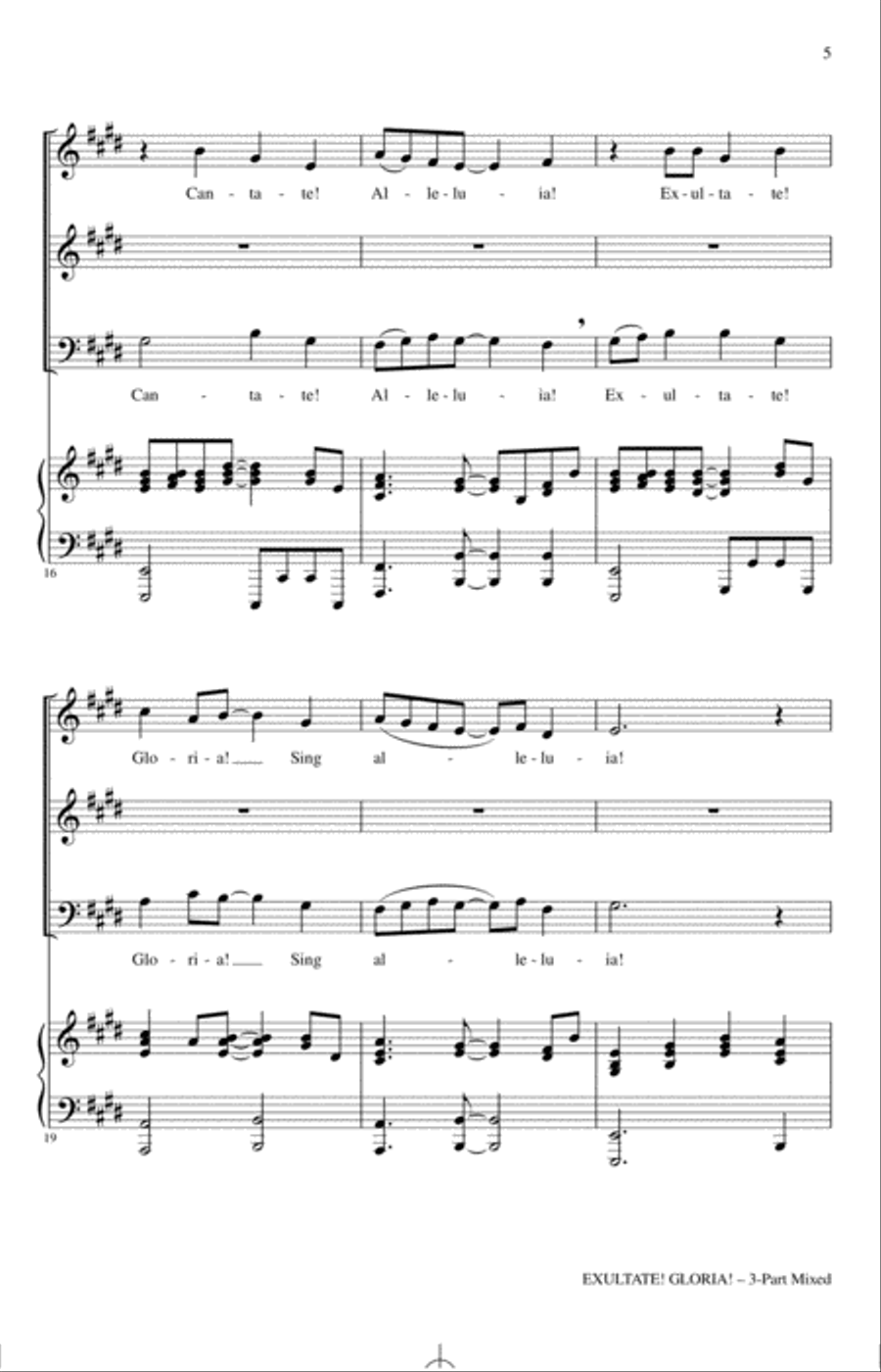 Exultate! Gloria! 3-Part scores gallery preview page 3