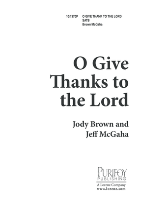 Book cover for O Give Thanks to the Lord!