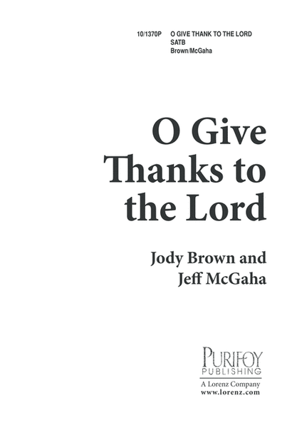 O Give Thanks to the Lord! image number null