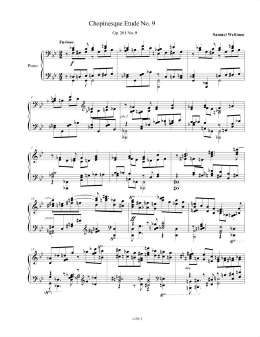 Chopinesque Etude No. 9 in G Minor Piano Method scores gallery preview page 1