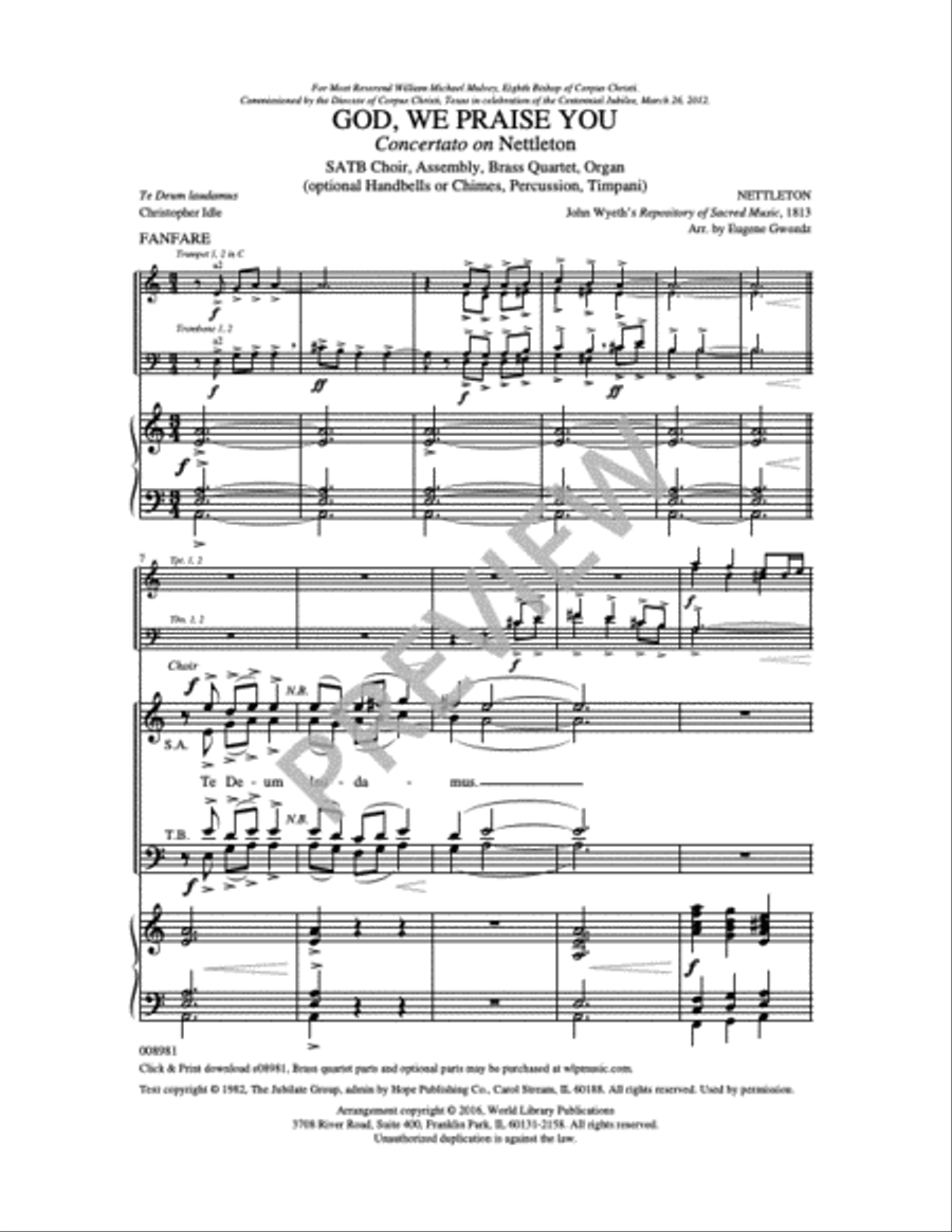 God, We Praise You 4-Part scores gallery preview page 15