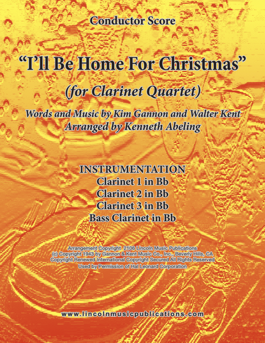 I'll Be Home For Christmas Woodwind Ensemble scores gallery preview page 1
