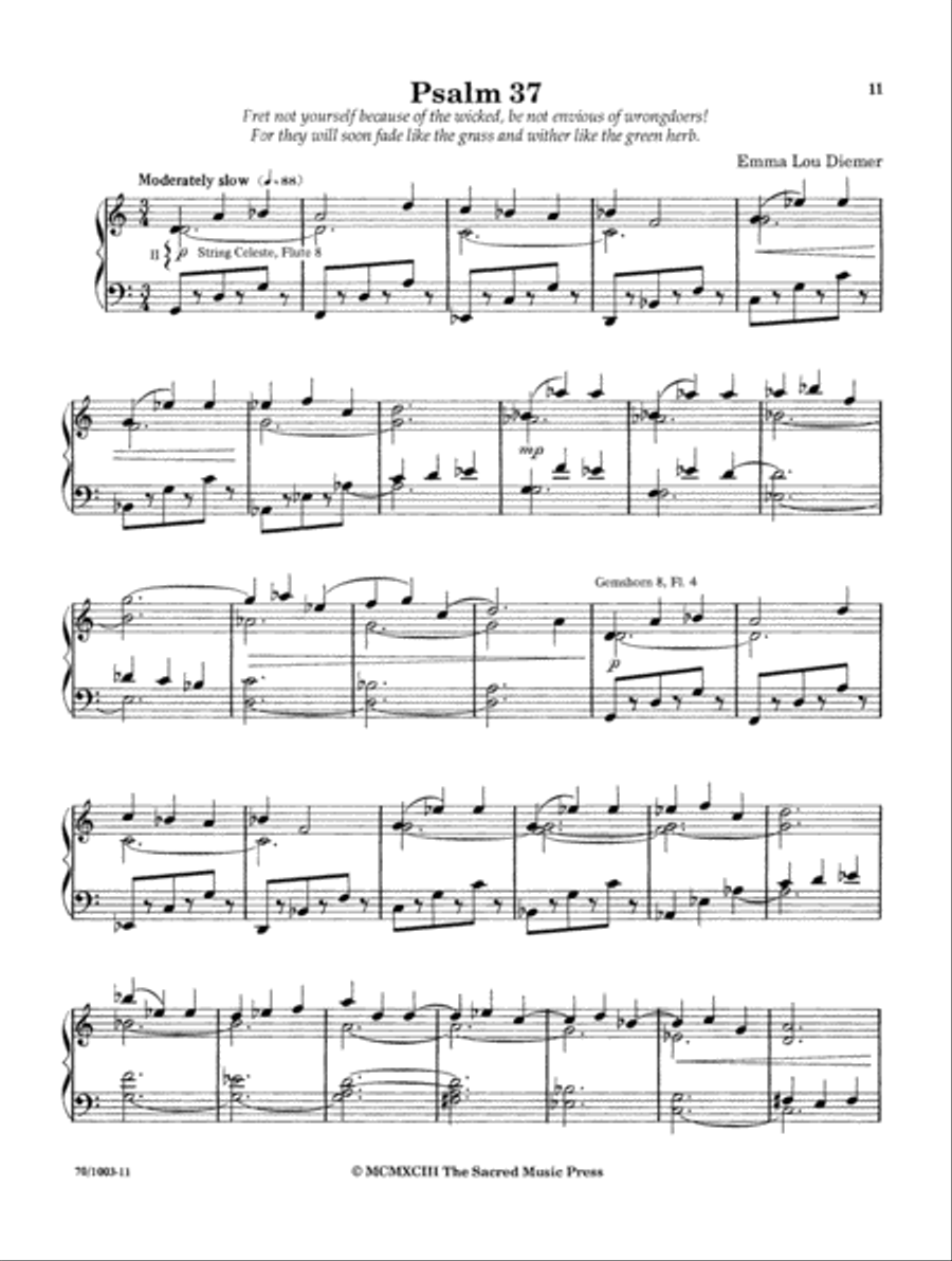 Psalms for Organ Organ Solo scores gallery preview page 7