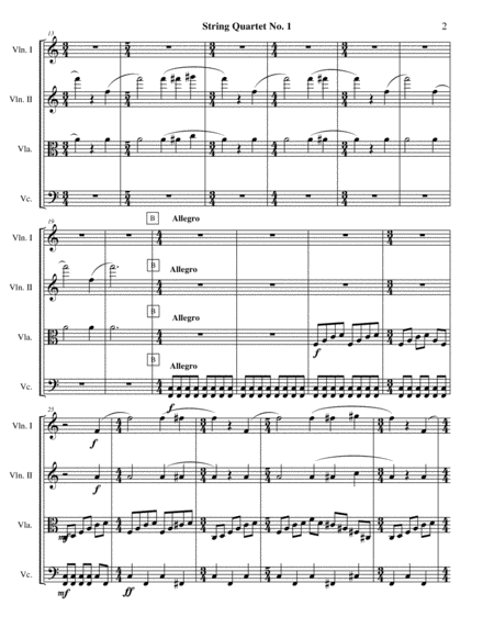 String Quartet No. 1 -- Score plus Parts image number null