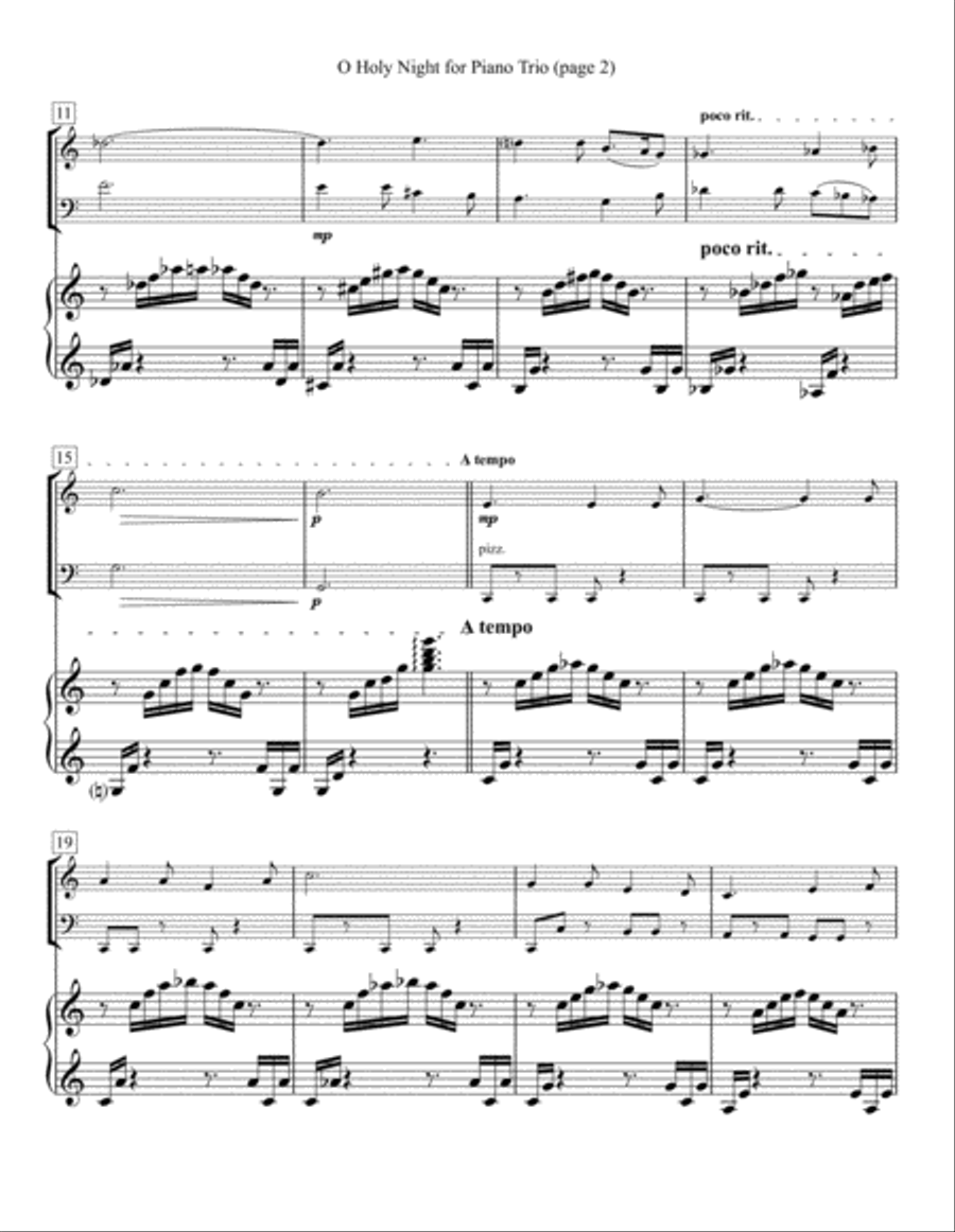 O Holy Night for Piano Trio Piano Trio scores gallery preview page 2