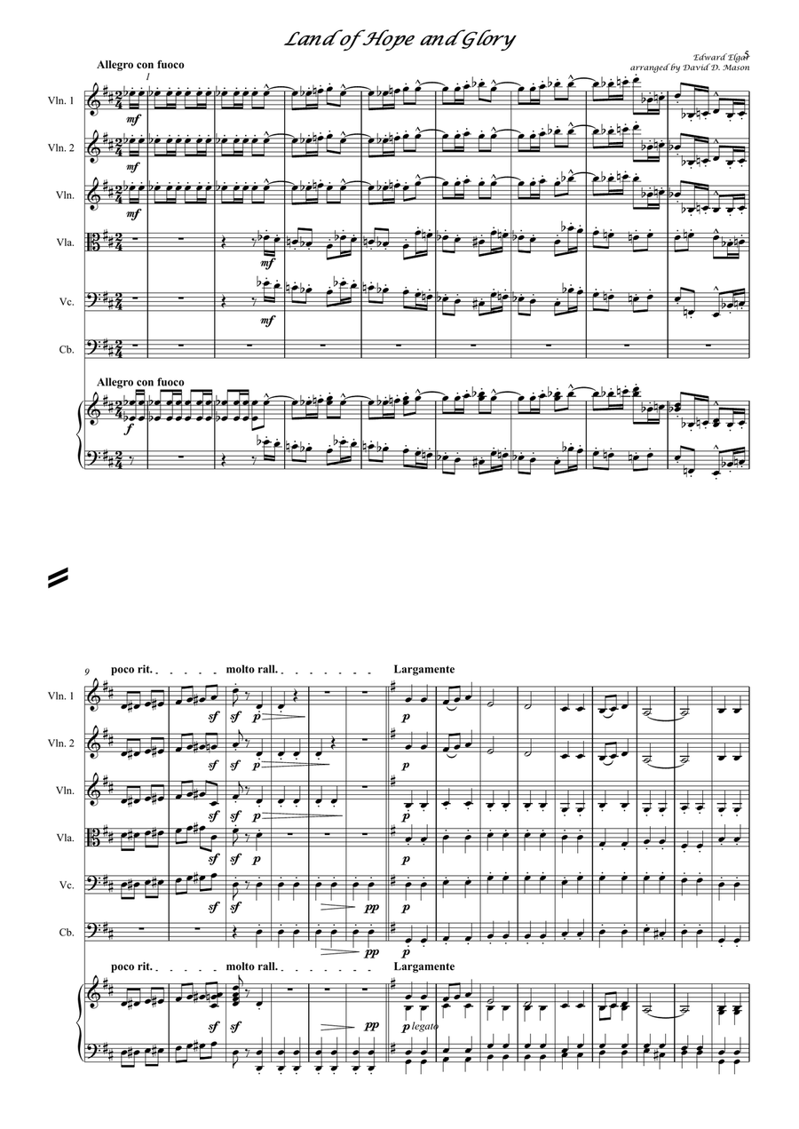 Three Great British Anthems String Orchestra scores gallery preview page 5